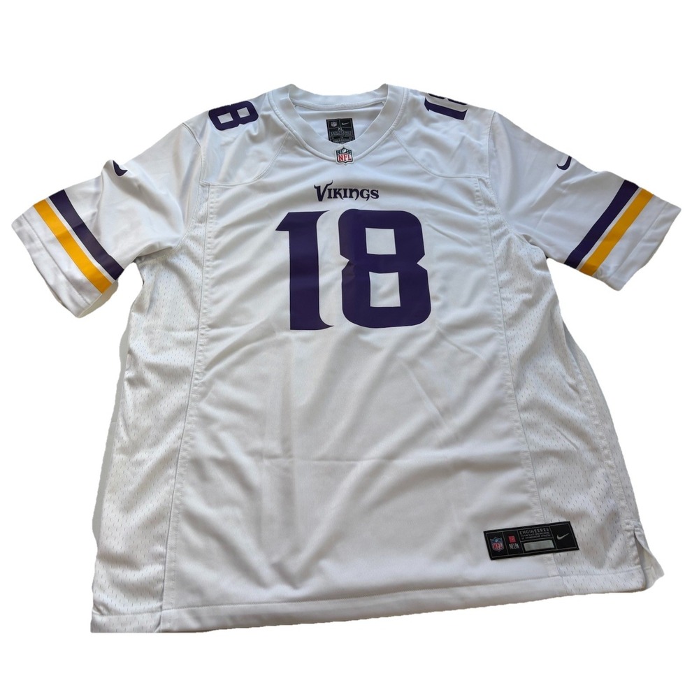 Nike Justin Jefferson #18 Minnesota Vikings Sz XL White Jersey